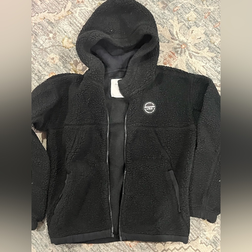 Abercrombie Kids Black Fleece Jacket Size 9/10